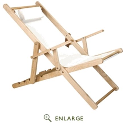 CASUAL HOME 114-00-011-12 Sling Chair, Natural Frame with Natural & Wheat Canvas CA627301